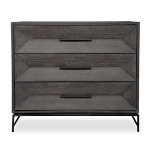   Gray Glazed Acacia 3-Drawer Chest | Oroa.com