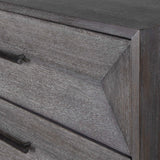Modern European furniture - Gray Glazed Acacia 3-Drawer Chest - www.oroa.com