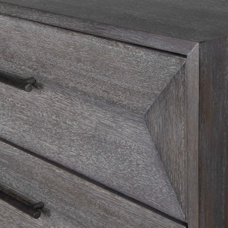 Modern European furniture - Gray Glazed Acacia 3-Drawer Chest - www.oroa.com