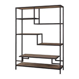 Modern European furniture - Pine Wood Staggered-Shelf Bookcase - www.oroa.com