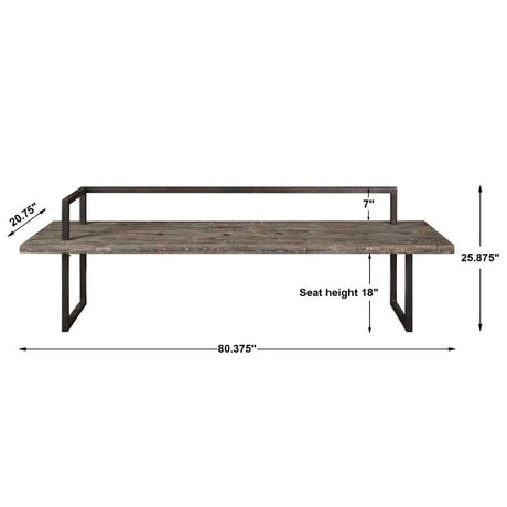 Solid Fir Wood Bench | Uttermost Herbert