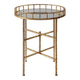 Modern European furniture - Gold Framed Mirror Accent Table - www.oroa.com