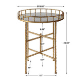 Modern European furniture - Gold Framed Mirror Accent Table - www.oroa.com
