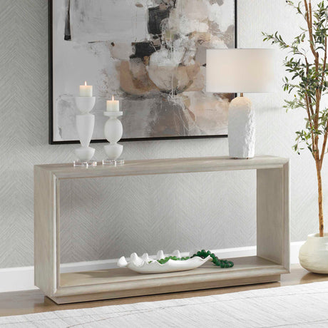 Light Oak Console Table | Uttermost Prism