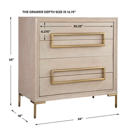 Modern European furniture - Light Oak 4-Drawer Accent Chest - www.oroa.com