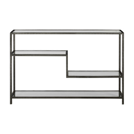 Modern European furniture - Black Iron Multilayered Console Table - www.oroa.com
