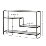 Modern European furniture - Black Iron Multilayered Console Table - www.oroa.com