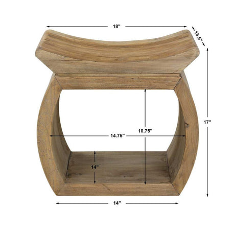 Elm Wood Accent Bench | Uttermost Connor