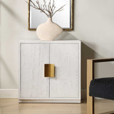 Modern European furniture - White 2-Door Cabinet - www.oroa.com