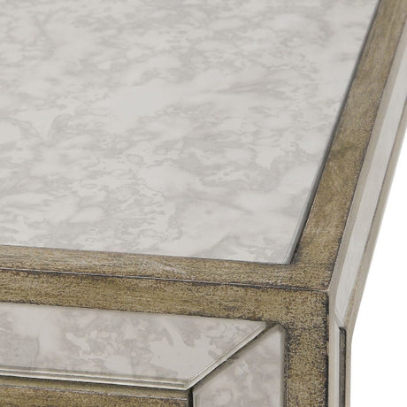 Mottled Antique Mirror End Table | Uttermost Julie