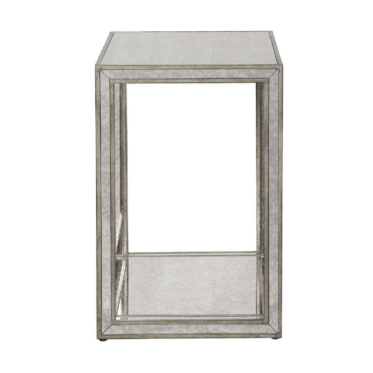 Mottled Antique Mirror End Table | Uttermost Julie