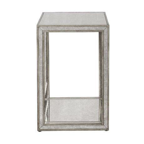 Mottled Antique Mirror End Table | Uttermost Julie