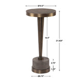 Modern European furniture - Bronze Pedestal Drink Table - www.oroa.com