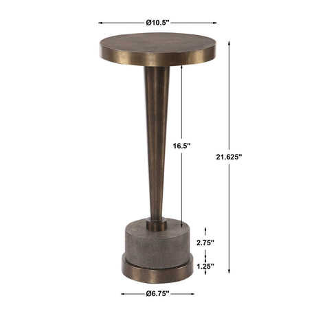 Modern European furniture - Bronze Pedestal Drink Table - www.oroa.com