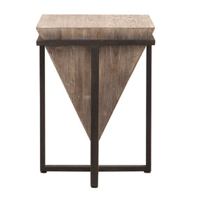 Modern European furniture - Fir Wood Pyramid Side Table - www.oroa.com
