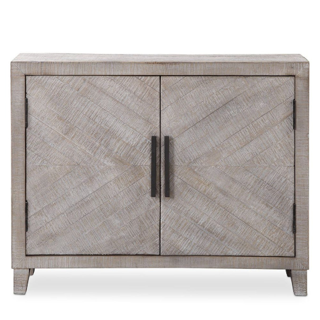   Whitewashed Fir Wood 2-Door Cabinet | Oroa.com