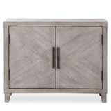 Modern European furniture - Whitewashed Fir Wood 2-Door Cabinet - www.oroa.com