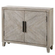 Modern European furniture - Whitewashed Fir Wood 2-Door Cabinet - www.oroa.com