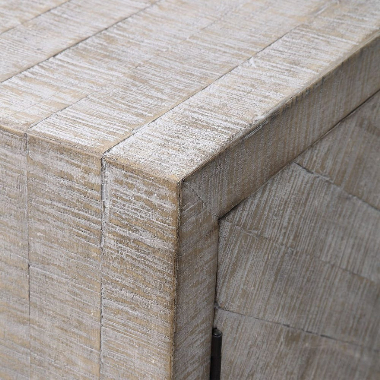   Whitewashed Fir Wood 2-Door Cabinet | Oroa.com