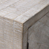 Modern European furniture - Whitewashed Fir Wood 2-Door Cabinet - www.oroa.com