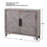 Modern European furniture - Whitewashed Fir Wood 2-Door Cabinet - www.oroa.com