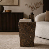Modern European furniture - Emperador Brown Marble Accent Table - www.oroa.com