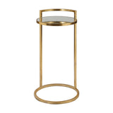 Modern European furniture - Gold Framed Mirror Accent Table - www.oroa.com