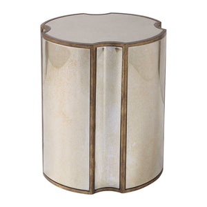   Antique Mirror Quatrefoil Accent Table | Oroa.com