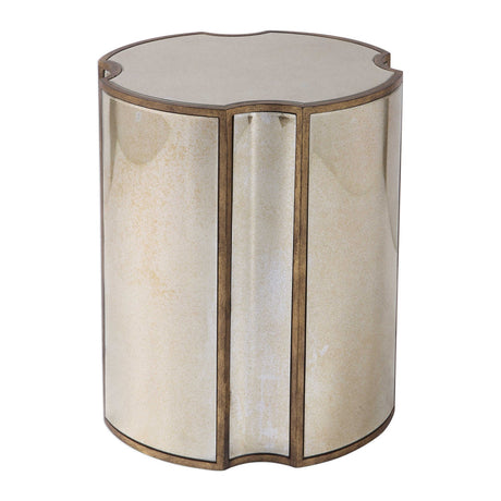 Antique Mirror Quatrefoil Accent Table | Uttermost Harlow