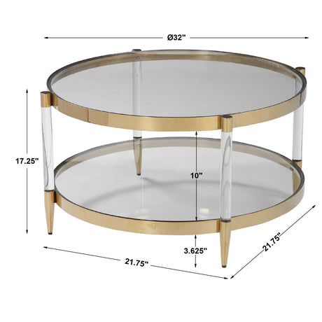 Modern European furniture - Round Glass Coffee Table - www.oroa.com