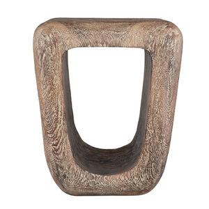   Washed Suar Wood Accent Stool | Oroa.com