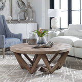 Round Elm Wood Coffee Table | Uttermost Kendry