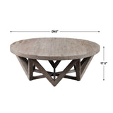Round Elm Wood Coffee Table | Uttermost Kendry