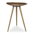 Modern European furniture - Antique Brass Tripod Accent Table - www.oroa.com