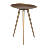 Modern European furniture - Antique Brass Tripod Accent Table - www.oroa.com