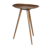 Modern European furniture - Antique Brass Tripod Accent Table - www.oroa.com