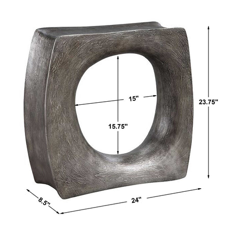 Modern European furniture - Antique Silver Accent Table - www.oroa.com