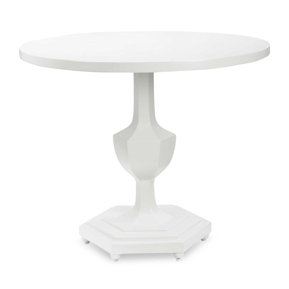 Gloss White Round Foyer Table | Uttermost Kabarda