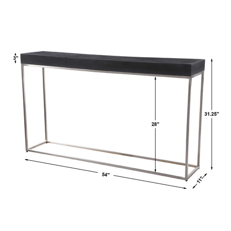 Modern European furniture - Black Concrete Contemporary Console Table - www.oroa.com