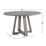 Modern European furniture - Gray Oak Round Dining Table - www.oroa.com