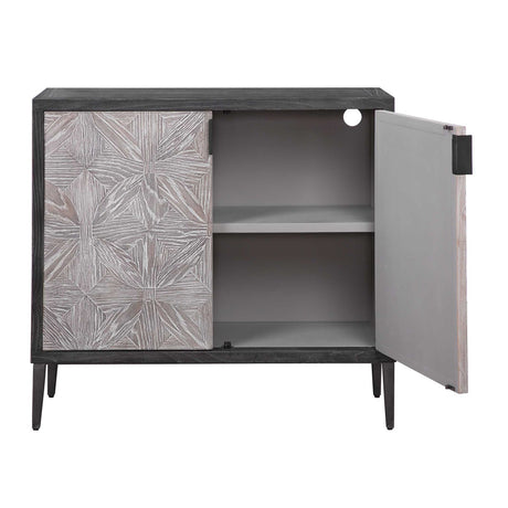 Modern European furniture - Oak Mosaic 2-Door Cabinet - www.oroa.com