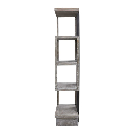 Modern European furniture - Gray Elm Veneer Bookcase - www.oroa.com