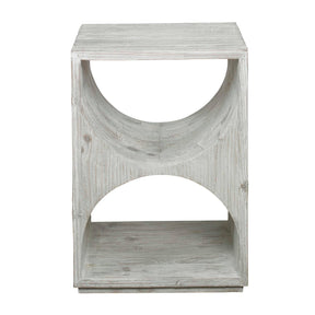 Modern European furniture - Carved Fir Wood Side Table - www.oroa.com