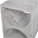 Modern European furniture - Carved Fir Wood Side Table - www.oroa.com