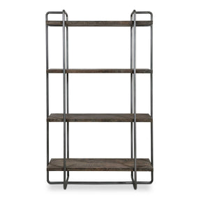 Modern European furniture - Brushed Pewter Framed Bookshelf - www.oroa.com