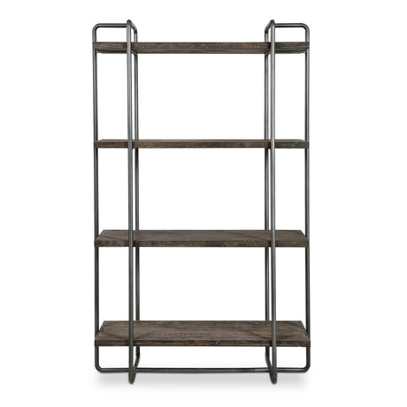 Modern European furniture - Brushed Pewter Framed Bookshelf - www.oroa.com