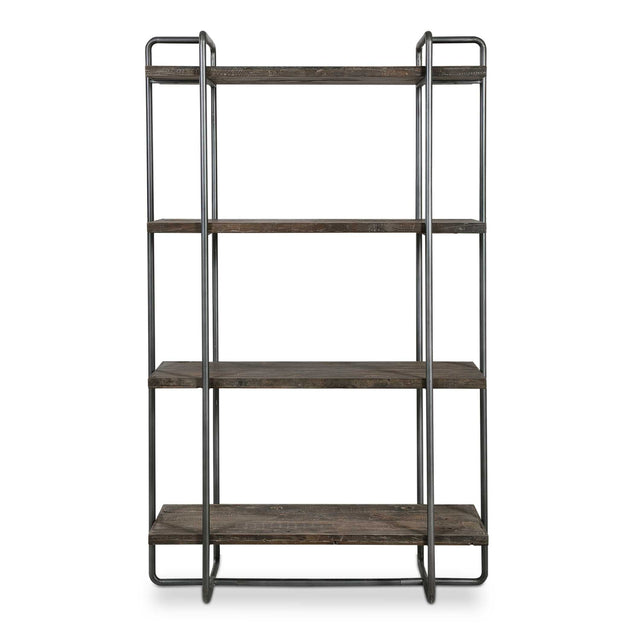 Modern European furniture - Brushed Pewter Framed Bookshelf - www.oroa.com