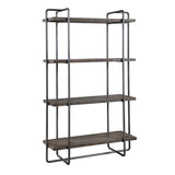 Modern European furniture - Brushed Pewter Framed Bookshelf - www.oroa.com