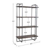 Modern European furniture - Brushed Pewter Framed Bookshelf - www.oroa.com
