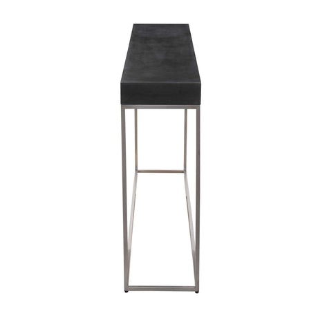 Modern European furniture - Black Concrete Contemporary Console Table - www.oroa.com